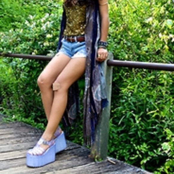 UNIF Womens Hella Jelly Platform Sandals Size 7 - Picture 10 of 10